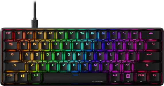 Teclado Mecânico Gamer HyperX Alloy Origins 60% RGB Switch HyperX Red US - HKBO1S-RB-US/G