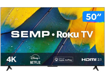 Smart TV 50” 4K UHD LED Semp RK8600 Wi-Fi - 3 HDMI 1 USB - TV 4K Ultra HD - Magazine {{route.pmdStoreName}}Logo LuLogo Magalu