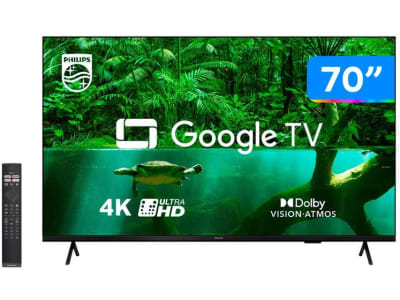 Smart TV 70” 4K UHD D-LED Philips Série 7408 VA - Wi-Fi Bluetooth Google Assistente 4 HDMI 2 USB - Smart TV - Magazine {{route.pmdStoreName}}Logo LuLogo Magalu