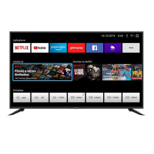 Smart TV 4K LED 50" Britânia BTV50N10N5E UHD WIFI Integrado Preta 