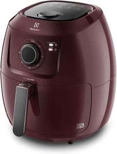 Fritadeira Elétrica sem oleo Electrolux Airfryer 5L 8 receitas pré-sugeridas desligamento automatico cesto removivel 1700W EAF51 vermelho escuro 127v por Rita Lobo