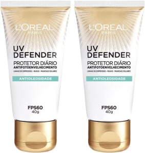 Kit Protetor Solar Facial L'Oréal Paris UV Defender Antioleosidade FPS60, 40G