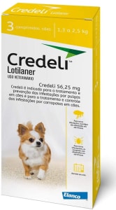 Credeli Tab 56,25mg X3Blcd Bl Elanco Cães Pequenos,