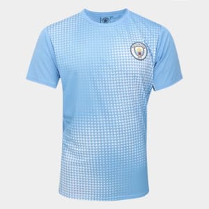 Camisa Manchester City 13/14 Torcedor Masculina - Azul Claro