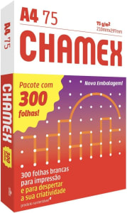 Papel Sulfite, Chamex, A4, 75 Gramas, Pacote De 300 Folhas