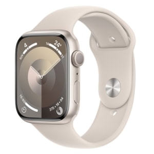 Apple Watch Series 9 45mm GPS Caixa Estelar de Alumínio, Pulseira Esportiva Estelar, Tamanho P/M, Neutro em Carbono - MR963BZ/A