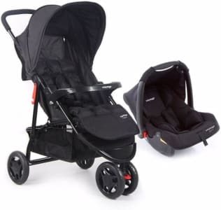 Carrinho de Bebe Travel System Delta Duo Pro Preto - Voyage