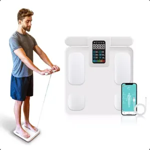 Balança Bioimpedância Corporal Digital Bodyscan - Relaxmedic Cor Branco