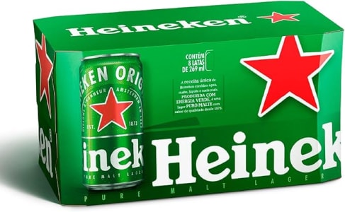 Pack Heineken Cerveja Pilsen - 8 Latas de 269ml