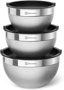 Conjunto de Bowls Electrolux Tigelas de Inox com Tampa Plástica