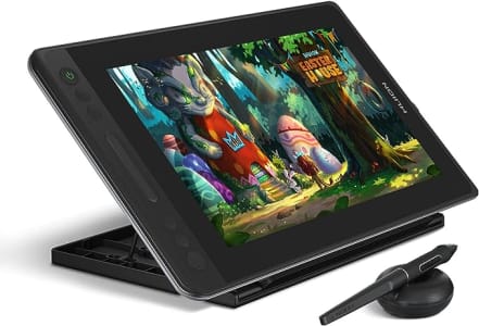 Mesas Digitalizadoras Monitor de Desenho Gráfico Huion, Pro 13 GT-133 com Função de Inclinação, Sem Bateria, 13,3 Polegadas