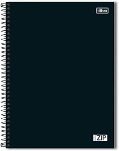 5 Unidades - Caderno Tilibra ZIP Espiral Capa Dura 200x275mm - 80 Folhas