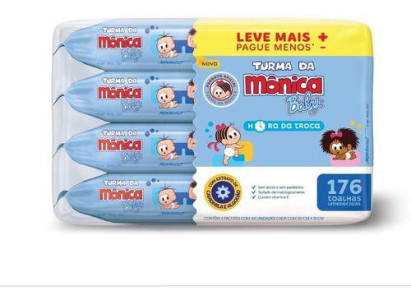 Kit Lenços Umedecidos Hora Da Troca Turma Da Mônica 176un - Turma da Monica - Magazine Ofertaesperta