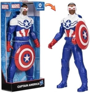 Marvel, Boneco Capitão América Mighty Hero Series, Azul