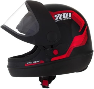 Capacete Moto Pro Tork Automático Sm Preto E Vermelho 788