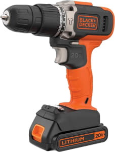 Black Decker Furadeira e Parafusadeira VRR com 2 velocidades, Furadeira de Impacto 360 RPM a 1.400 RPM, 110V, Modelo ‎BCD704C1, 20V