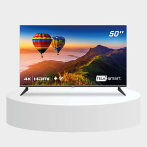 Smart TV LED 50" 4K HQ Conversor Digital Externo 3 HDMI 2 USB WI-FI Android 11 Design Slim