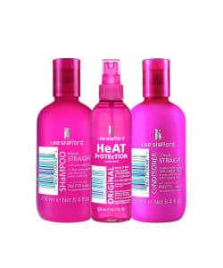 Kit poker straight shampoo 250ml + condicionador 250ml + protetor térmico flat iron 200ml