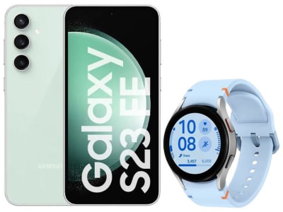 Samsung Galaxy S23 FE 5G Smartphone Android - 128GB Verde + Smartwatch Galaxy Watch FE 40mm Azul