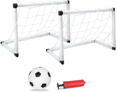 Brinquedo Futebol Gol 2 em 1 com Trave Bola e Bomba de Ar, DM Toys