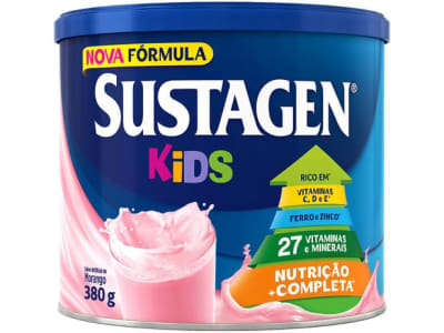 Complemento Alimentar Infantil Sustagen Kids - Morango 380g - Magazine Ofertaesperta