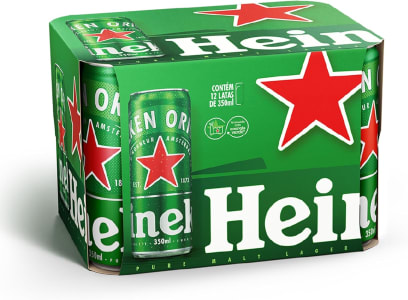 Pack Heineken Cerveja Pilsen - 12 Latas de 350ml