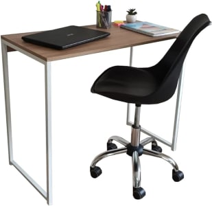 Mesa de Escritório Strassis Design SD-3015 Metal e MDF Cor: Branca