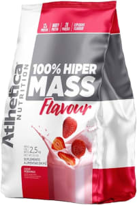 100% Hiper Mass Flavour 2,5Kg Morango, Atlhetica Nutrition