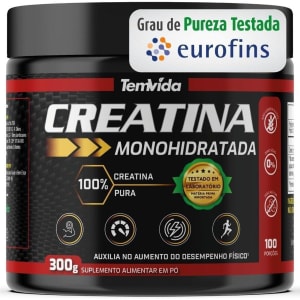 Creatina Monohidratada PURA 300g Natural Tem Vida