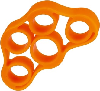 Extensor Elástico para Fortalecimento dos Dedos, 3 kg/6.6Lb, Laranja, LiveUp Sports, 7898495112383