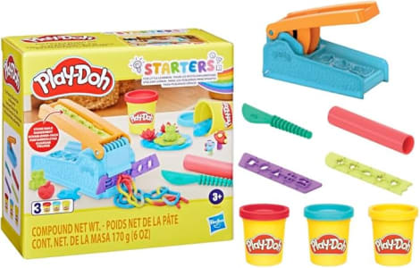 Play-Doh Massa de Modelar - Starters Kit inicial Fábrica Divertida - kit com 3 potes de massinha de modelar e acessórios, para crianças acima de 3 anos