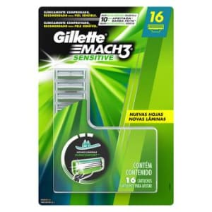 Refil Lâmina Gillette Mach3 Sensitive 16 Unidades