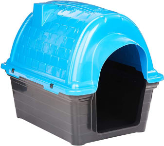  Casinha Plástica Furacão Pet Iglu N.1.0, Azul Furacão Pet para Cães 