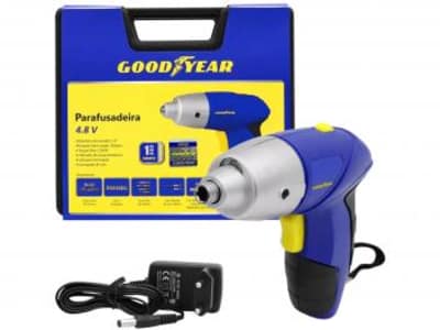 Parafusadeira Goodyear 4,8V GYDC-16001-2 1/4” - 200 rpm com Maleta - Magazine Ofertaesperta