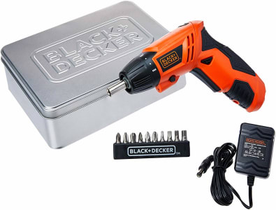 Parafusadeira com 10 Peças em Lata Personalizada Black+Decker Laranja