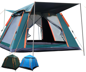 Barraca Grande De Camping Automatica Impermeavel 4 Pessoas 240 * 240 * 154cm Joyfox