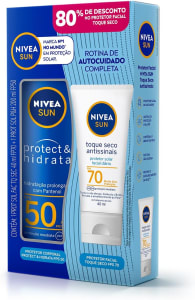 Nivea Sun Protetor Solar Protect & Hidrata Fps50 200ml + Prot Sol Facial T.Seco Fps70 40ml