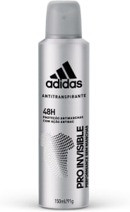  Desodorante Aerossol Invisible Masculino, Adidas 