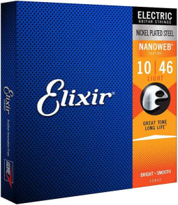 Encordoamento .010 Elixir 12052, para Guitarra Nanoweb Light