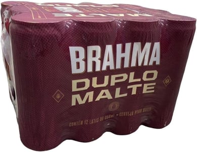 Pack Cerveja Brahma Duplo Malte Lata Sleek - com 12 unidades 350ml