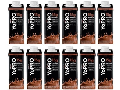 Kit Bebida Láctea UHT YoPRO Chocolate Sem Lactose - Zero Açúcar 250ml 12 Unidades - Bebida Láctea - Magazine OfertaespertaLogo LuLogo Magalu