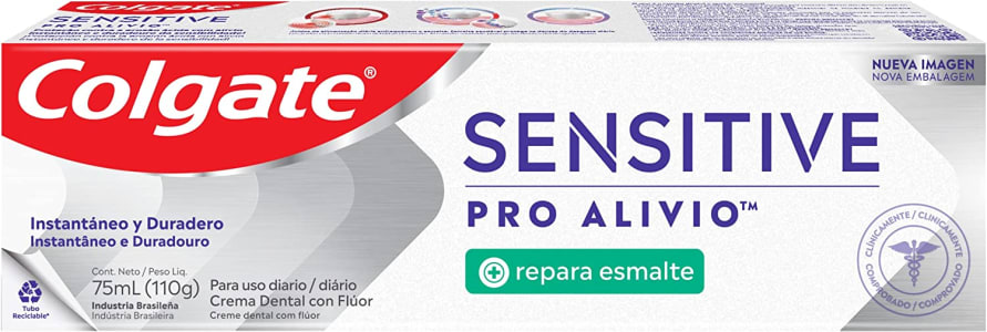 2 Unidades | Creme Dental Colgate Sensitive Pró Alívio Repara Esmalte 110g