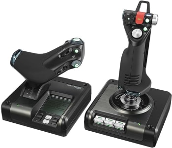 Controlador de Simulação com Manete e Acelerador Logitech X52 PROFESSIONAL H.O.T.A.S.