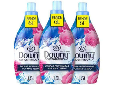 Kit Amaciante Downy Concentrado Brisa de Verão - 1,5L 3 Unidades - Amaciante