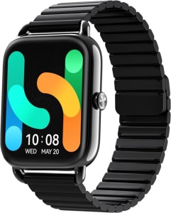 HAYLOU RS4 Plus Smartwatch, 1,78" AMOLED tela sensível ao toque para homens e mulheres, SpO2, monitor de frequência cardíaca, monitor de sono, 100+ Modelos Esportivos, IP68 à prova d'água, Relógio inteligente para Android iOS (Preto)
