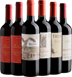 Kit 6 Vinhos Chilenos por R$29,90 cada Garrafa