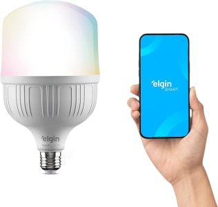 Lâmpada Inteligente Alta Potência 20W Elgin Color RGB Wifi Compatível com Alexa e Google Home