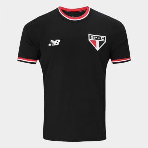 Camisa São Paulo New Balance Retrô Masculina - Preto