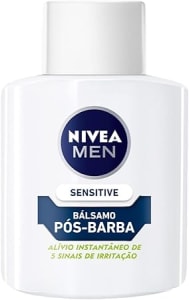 NIVEA MEN Bálsamo Pós-Barba Sensitive - Para peles sensíveis, alivia a irritação causada pelo barbear, com extrato de camomila e vitamina E, textura que suaviza a pele, sem álcool - 100ml