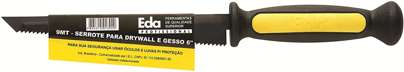 Serrote Para "drywall" 6", Eda, 9MT, Preto